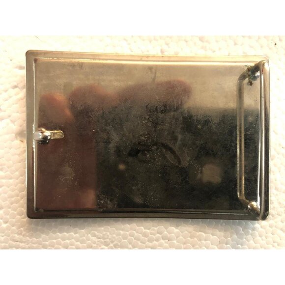 Men's Vintage White and Red American Flag Classic Style Belt Buckle - Picture 3 of 3